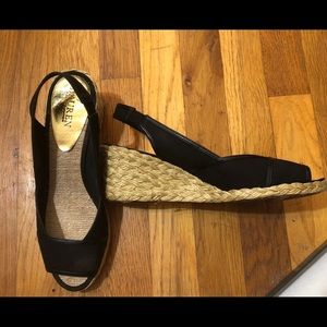Ralph Lauren black wedge